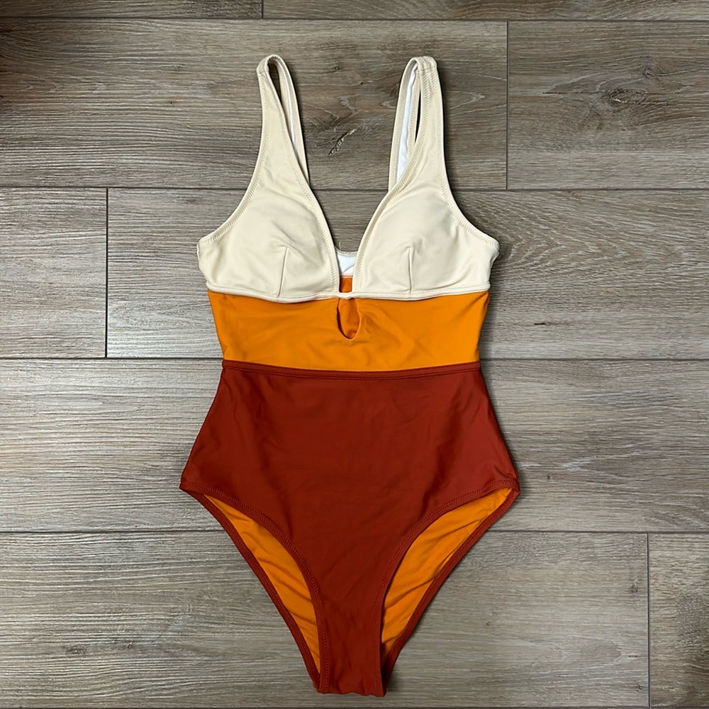 Cupshe color block one-piece swimsuit